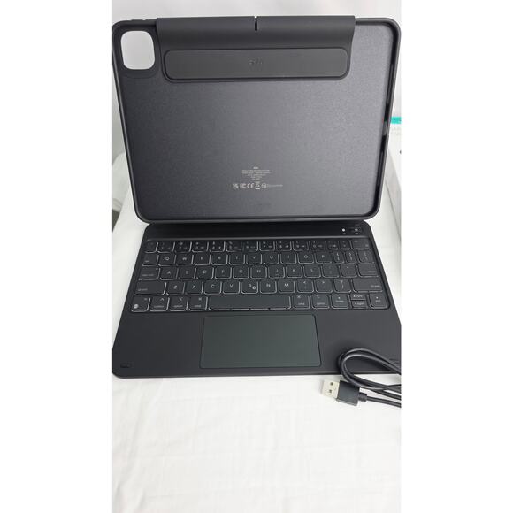 Black iPad Pro 11" Easy-Set Magnetic Stand Case with Keyboard M5/M4 2025/2024 - Picture 4 of 15